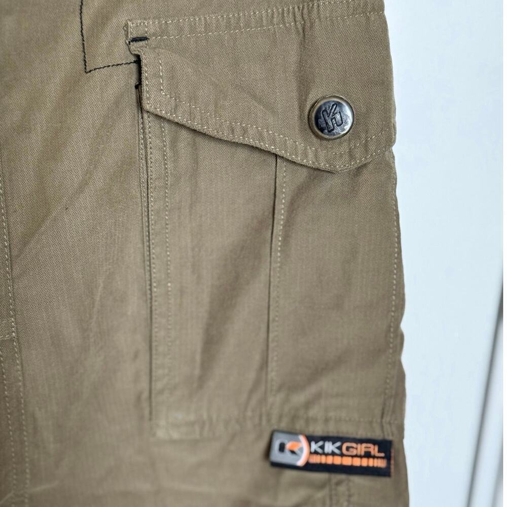 Rare KIKGIRL Vintage Straight-Leg Cargo Pants Brown Size 3 - Picture 7 of 10